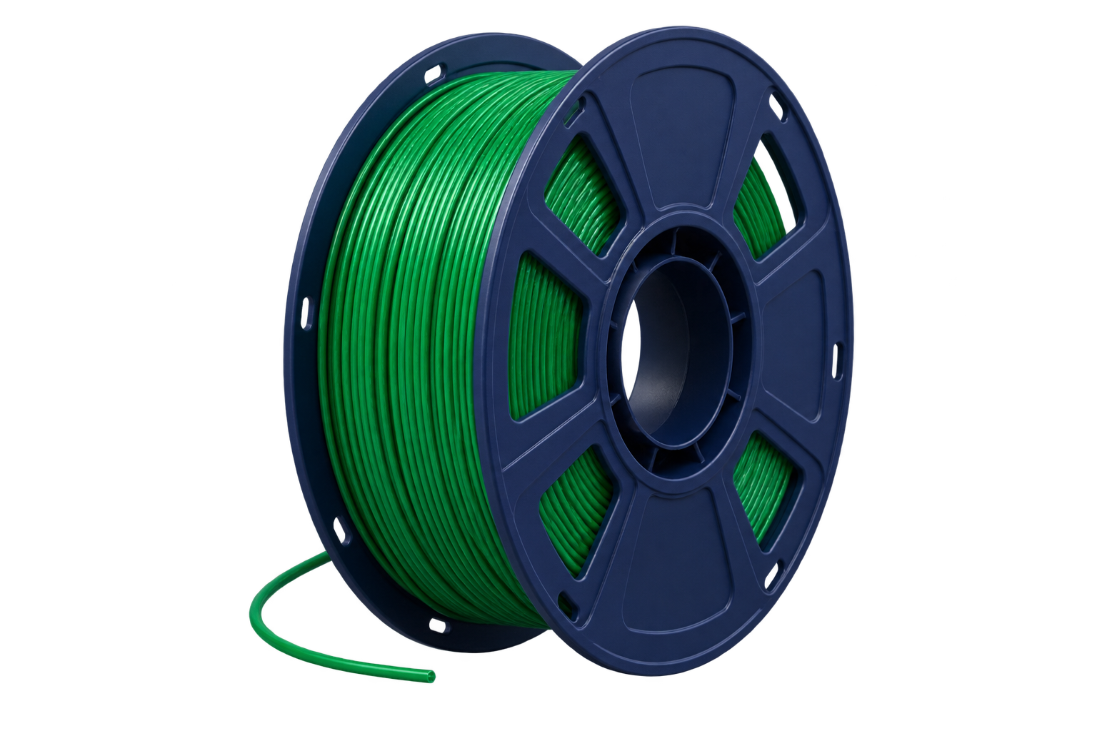 Rolo de filamento verde para impressora 3D